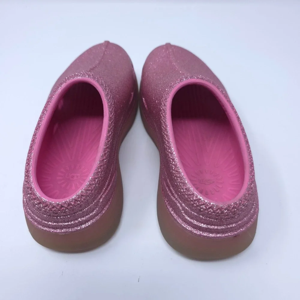 UGG Sport Yeah Glitter Pink Clogs Kids Size K1 Slip On Sandals Shoes